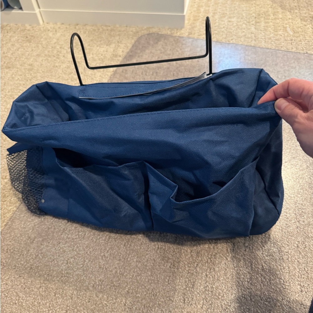 Blue Bedside Hanging Organizer with Pockets